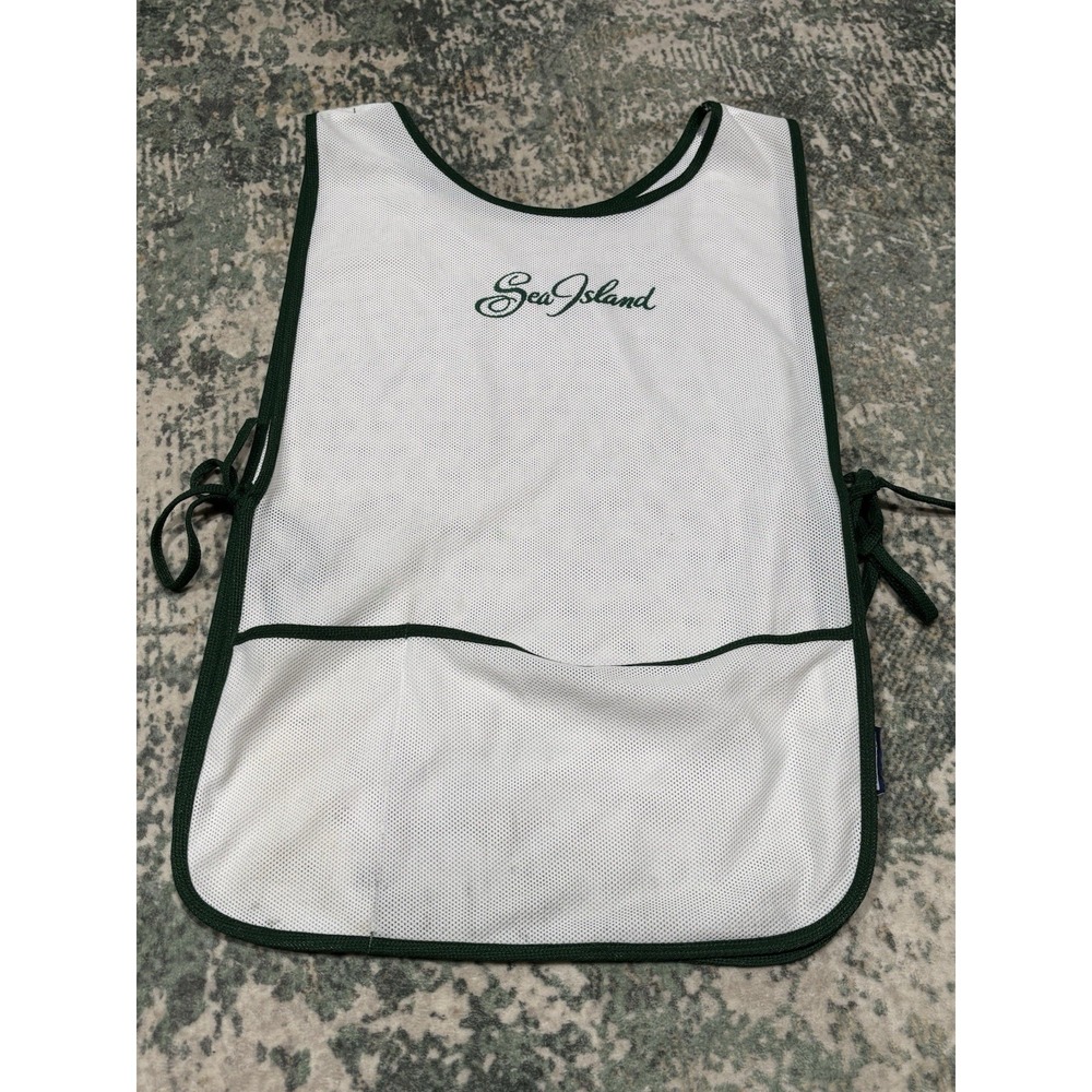 Sea Island Caddie Bib Golf White And Green